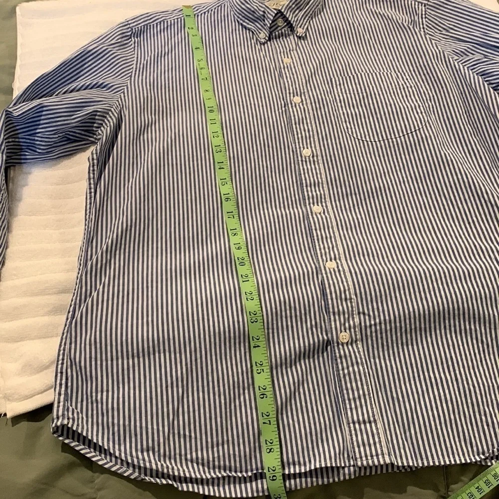 J. Crew Stretch Classic  Blue&White Pinstripe in size XL. Button up. No stains.